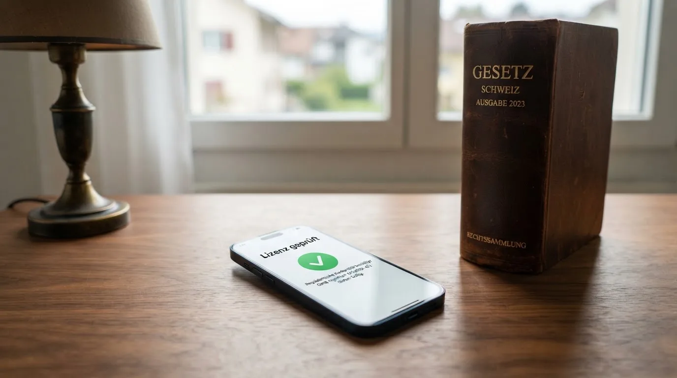 Amtliches Schreiben mit Stempel auf einem Schreibtisch neben einem Gesetzbuch — beste online casino echtgeld app