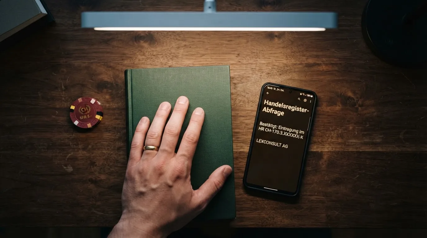 Amtliches Schreiben mit Stempel auf einem Schreibtisch neben einem Gesetzbuch — beste online casino mit cashtocode bezahlen