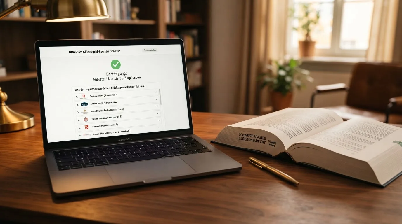 Amtliches Schreiben mit Stempel auf einem Schreibtisch neben einem Gesetzbuch — online casino gutschein codes